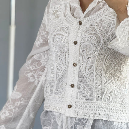 Vintage Vest Shirt Set