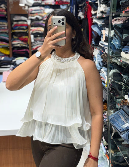 Glam Pearl Halter Top