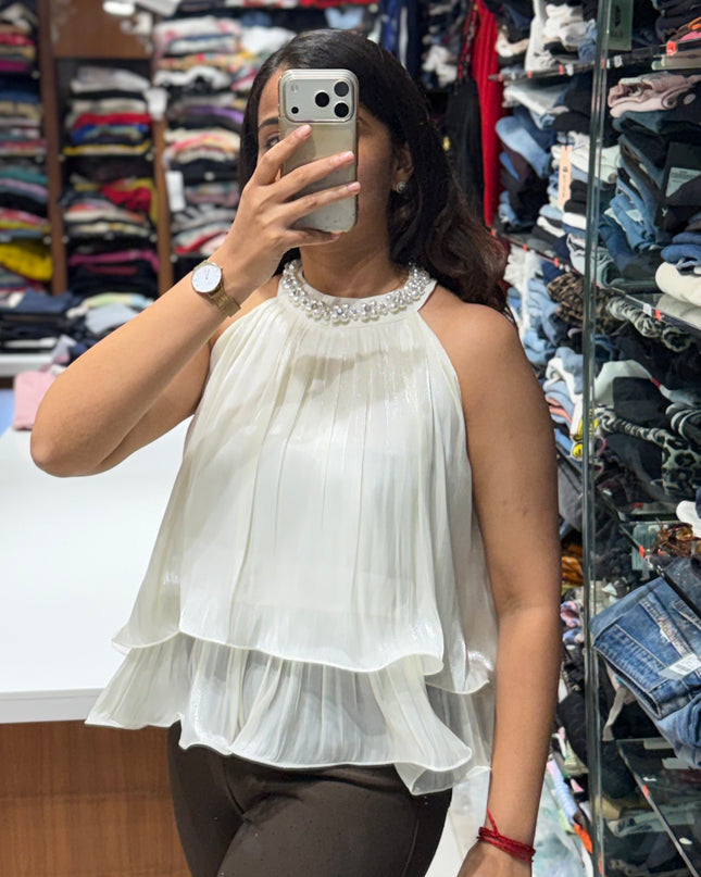 Glam Pearl Halter Top