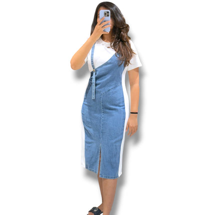 Sculpt Denim Contrast Dress