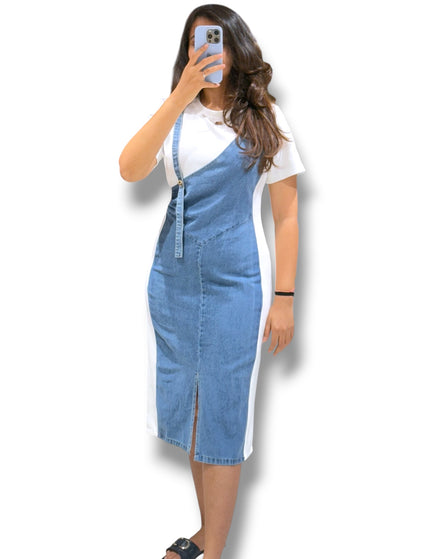 Sculpt Denim Contrast Dress