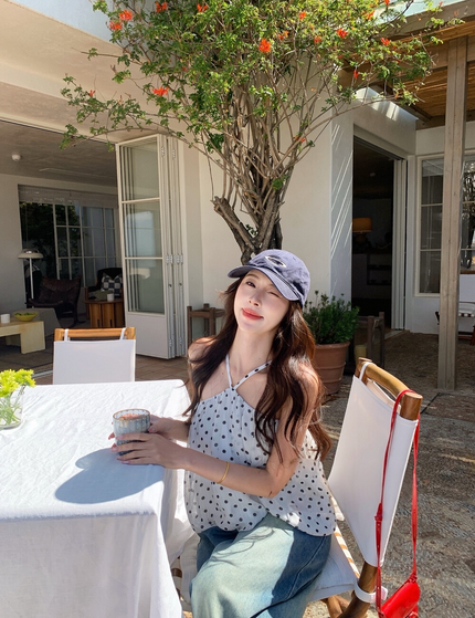 Polka Dot Halter Top