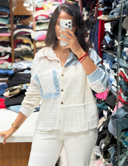 Contrast Canvas Shirt