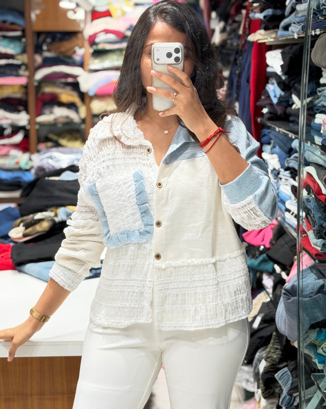 Contrast Canvas Shirt
