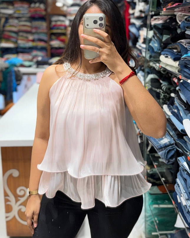 Glam Pearl Halter Top