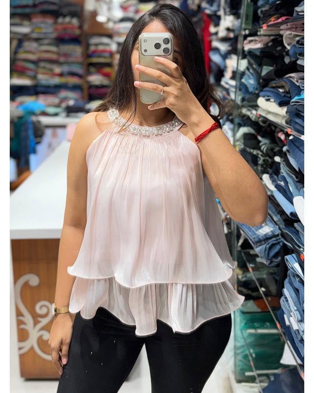 Glam Pearl Halter Top