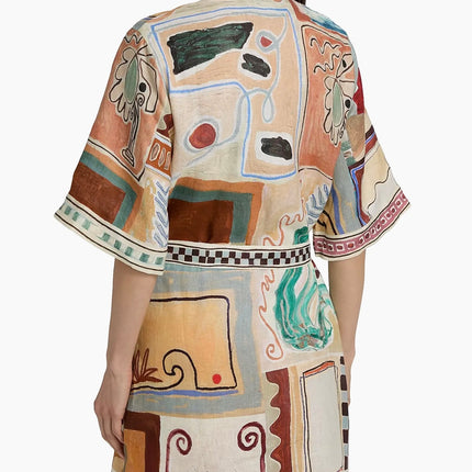 Riviera Abstract Shirt Dress