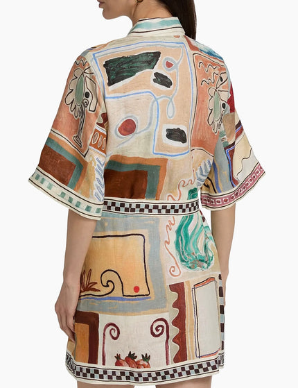 Riviera Abstract Shirt Dress