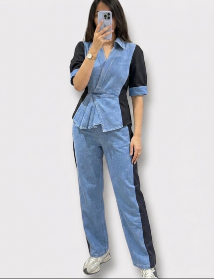 Denim Contrast Co-ord Set