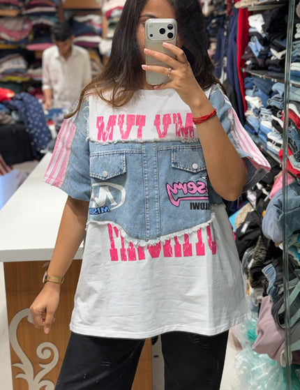 Denim Remix Graphic Tee