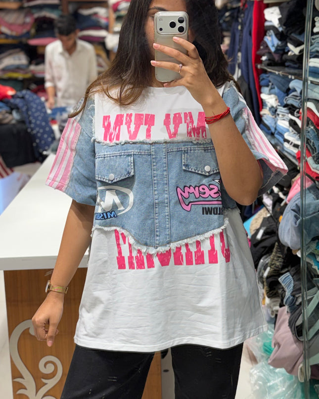 Denim Remix Graphic Tee
