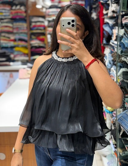 Glam Pearl Halter Top