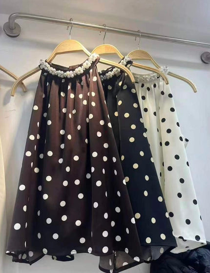 Pearl Polka Halter Top
