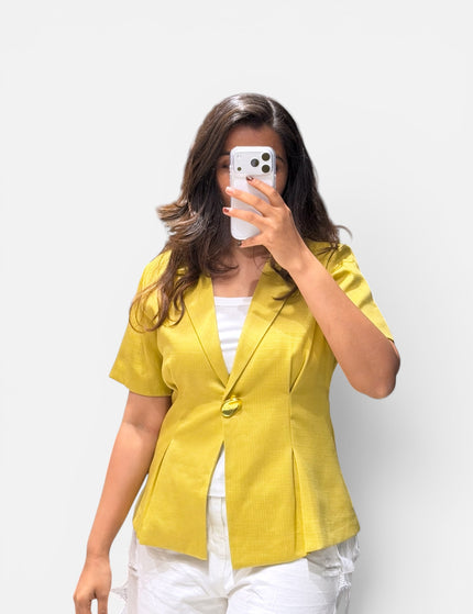 Waist-Cinch Blazer Top