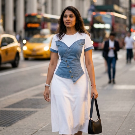 SnatchFit Denim Corset Dress