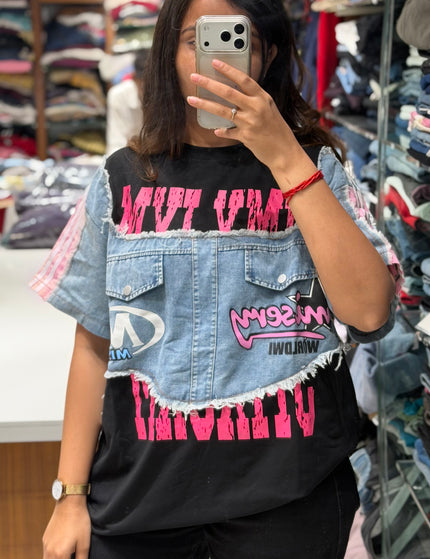 Denim Remix Graphic Tee