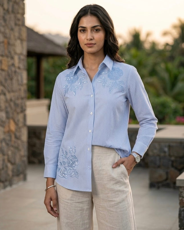 Botanical Stripe Shirt