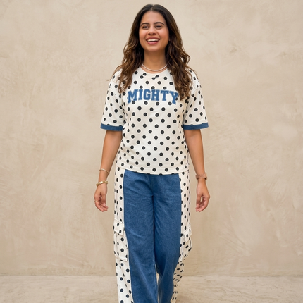 Dot & Denim Co-ord Set
