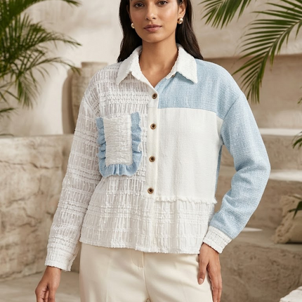 Contrast Canvas Shirt
