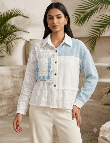 Contrast Canvas Shirt