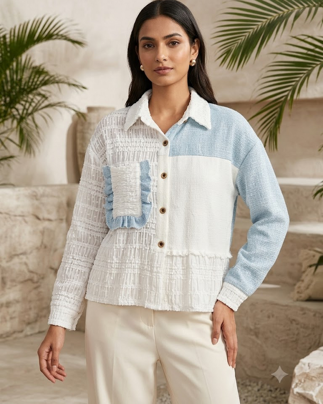 Contrast Canvas Shirt