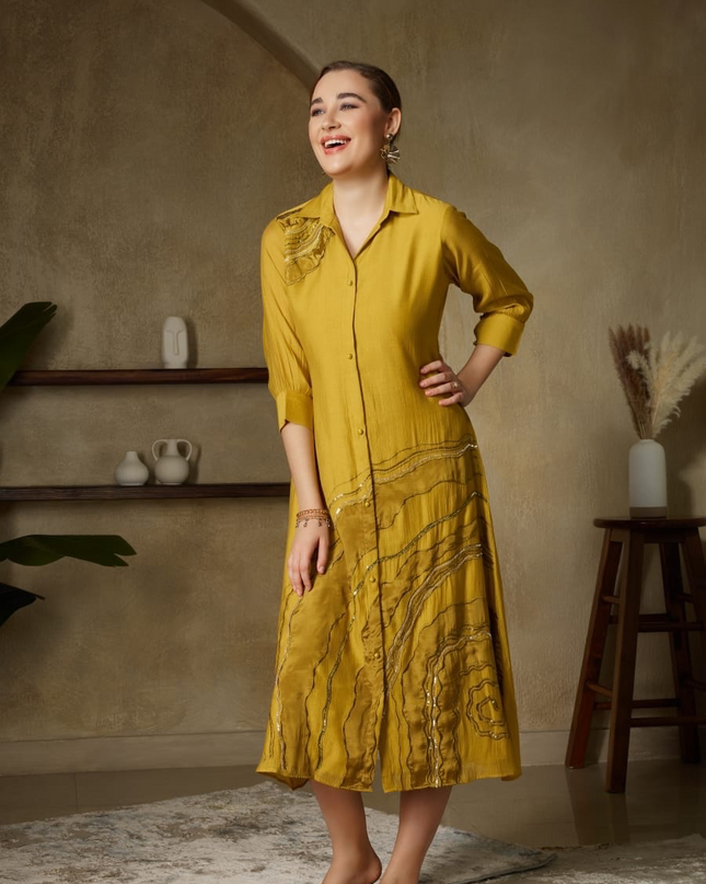 Noor Embroidered Flared Kurta Dress