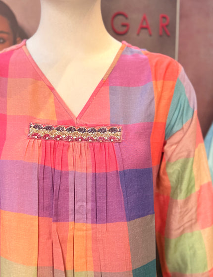 Rangrez Check Kurti