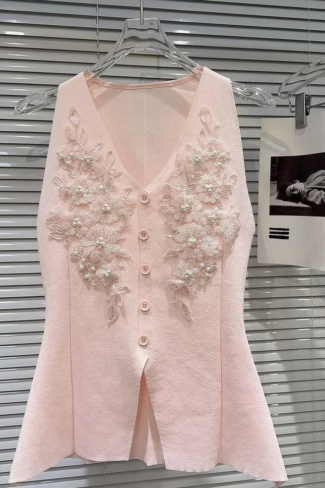 Floral Ribbed Vest Top