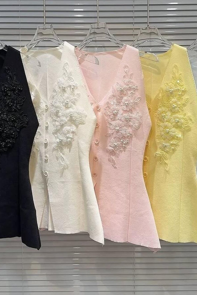 Floral Ribbed Vest Top