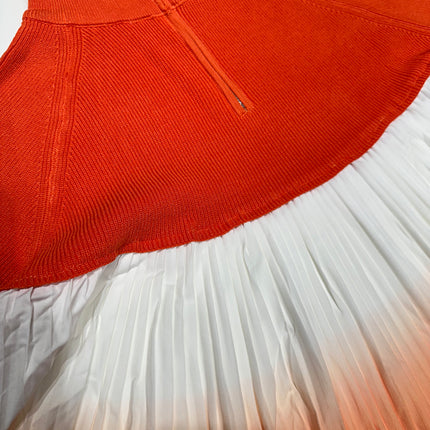 High-Neck Pleated Ombre Top