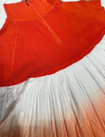 High-Neck Pleated Ombre Top