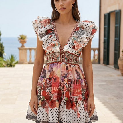 Riviera Printed Mini Dress