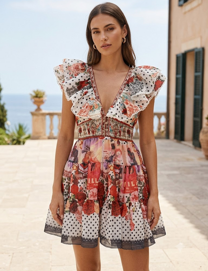 Riviera Printed Mini Dress
