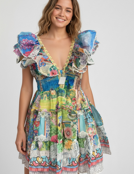 Riviera Printed Mini Dress