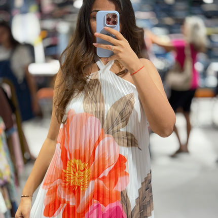 Floral Flow Halter Dress