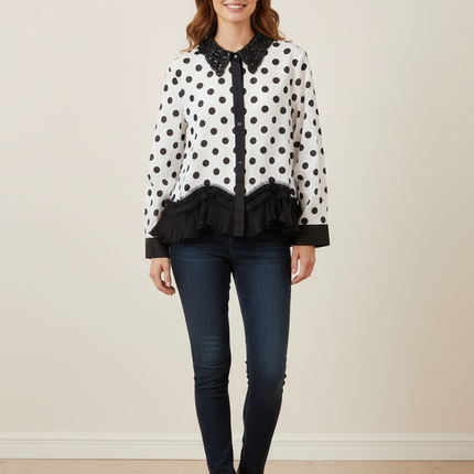 Polka Ruffle Edit Shirt
