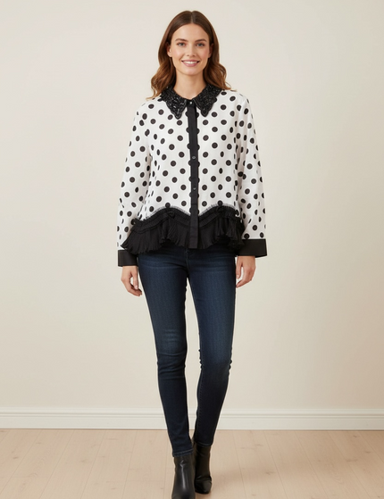 Polka Ruffle Edit Shirt