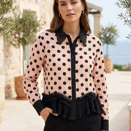 Polka Ruffle Edit Shirt