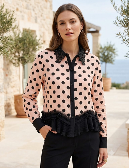 Polka Ruffle Edit Shirt