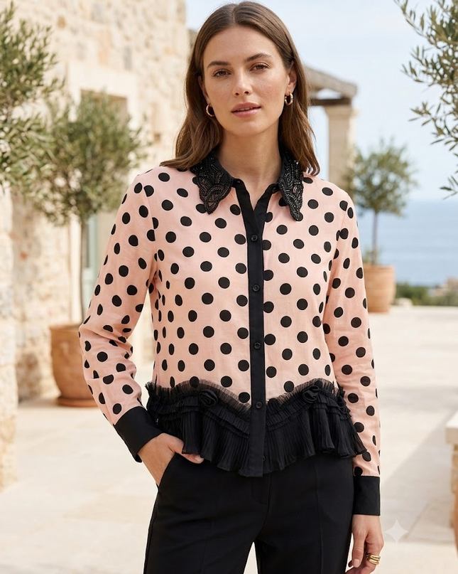 Polka Ruffle Edit Shirt