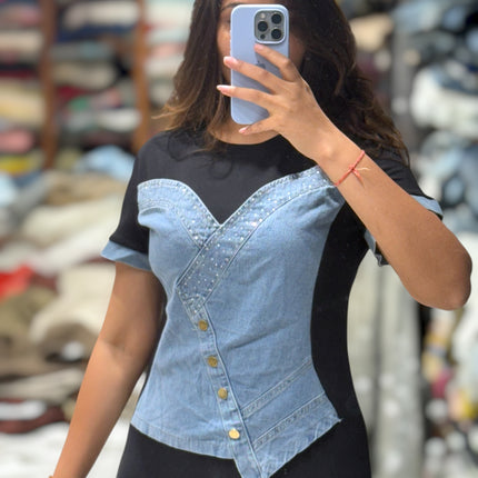 SnatchFit Denim Corset Dress