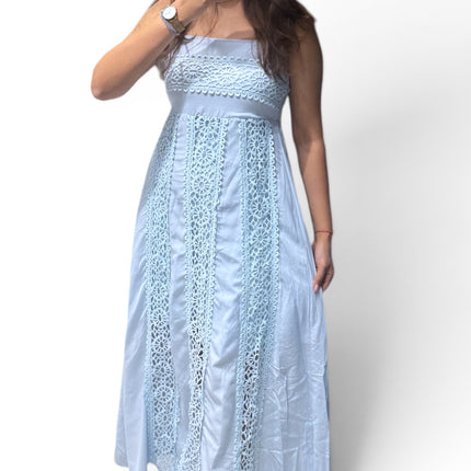Cotton Lace Panel Dress