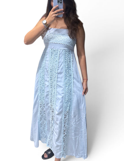 Cotton Lace Panel Dress