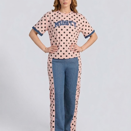 Dot & Denim Co-ord Set