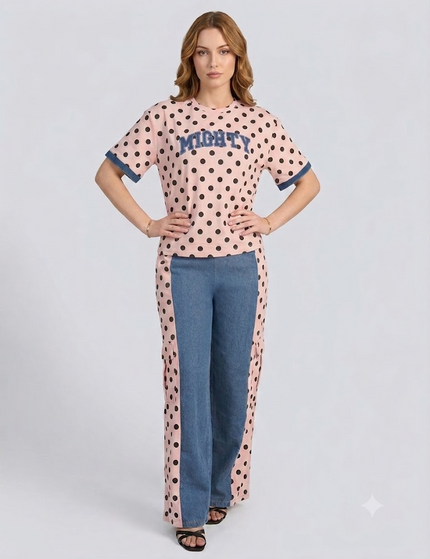 Dot & Denim Co-ord Set