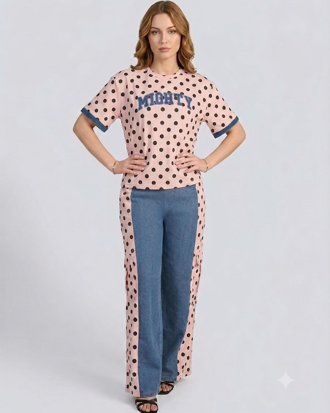 Dot & Denim Co-ord Set