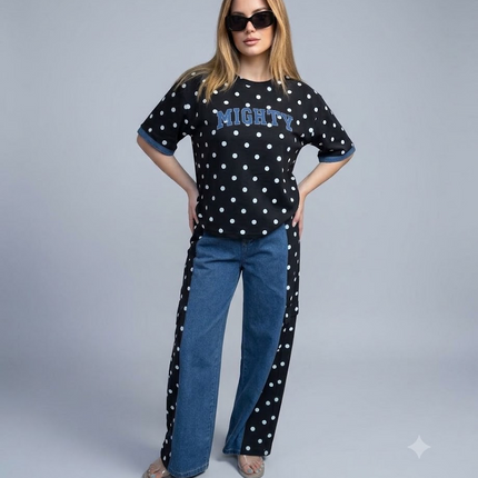 Dot & Denim Co-ord Set