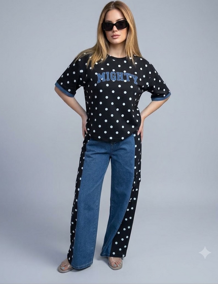 Dot & Denim Co-ord Set
