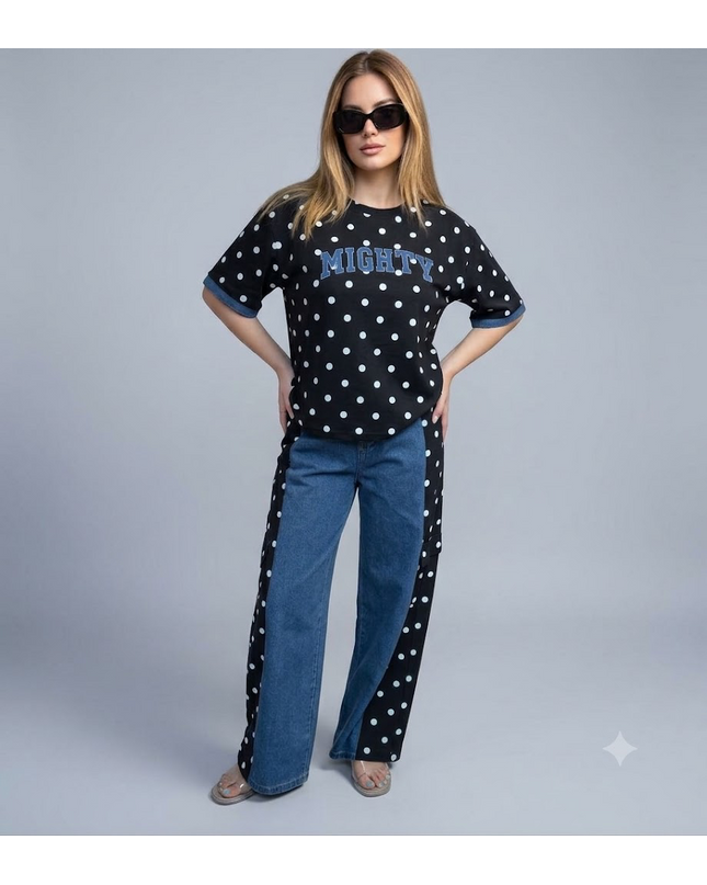 Dot & Denim Co-ord Set
