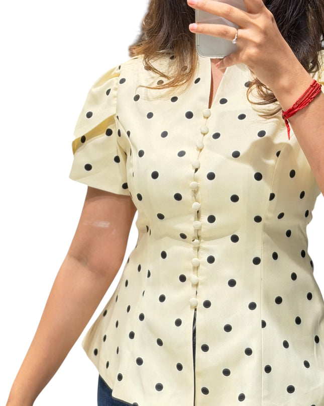 Polka Fit & Flare Top